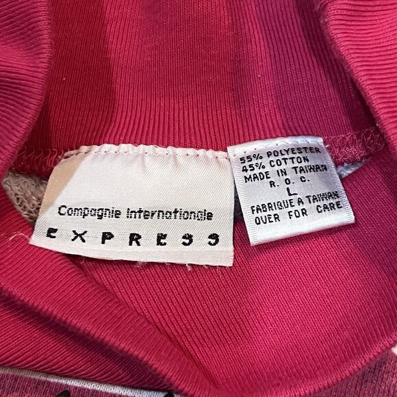 Express Vintage Retro High Neck Floral Sweatshirt 3/4 Sleeves Women's : ‎ Large - Picture 4 of 4